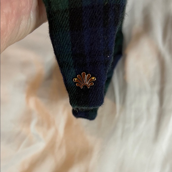 Lele Sadoughi Plaid Knotted Headband - Blue and Green/Blackwatch - Picture 3 of 4